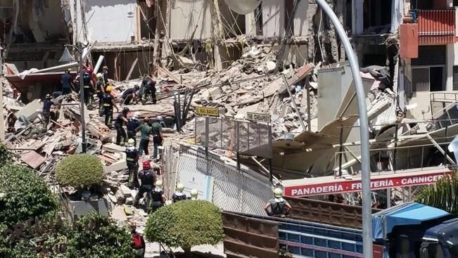 Derrumbe de un edificio de viviendas en Los Cristianos