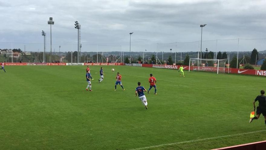 El Sporting B empata ante el Amorebieta