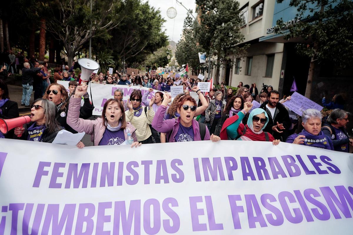 8M en Tenerife: la manifestación del Día de la Mujer, en imágenes