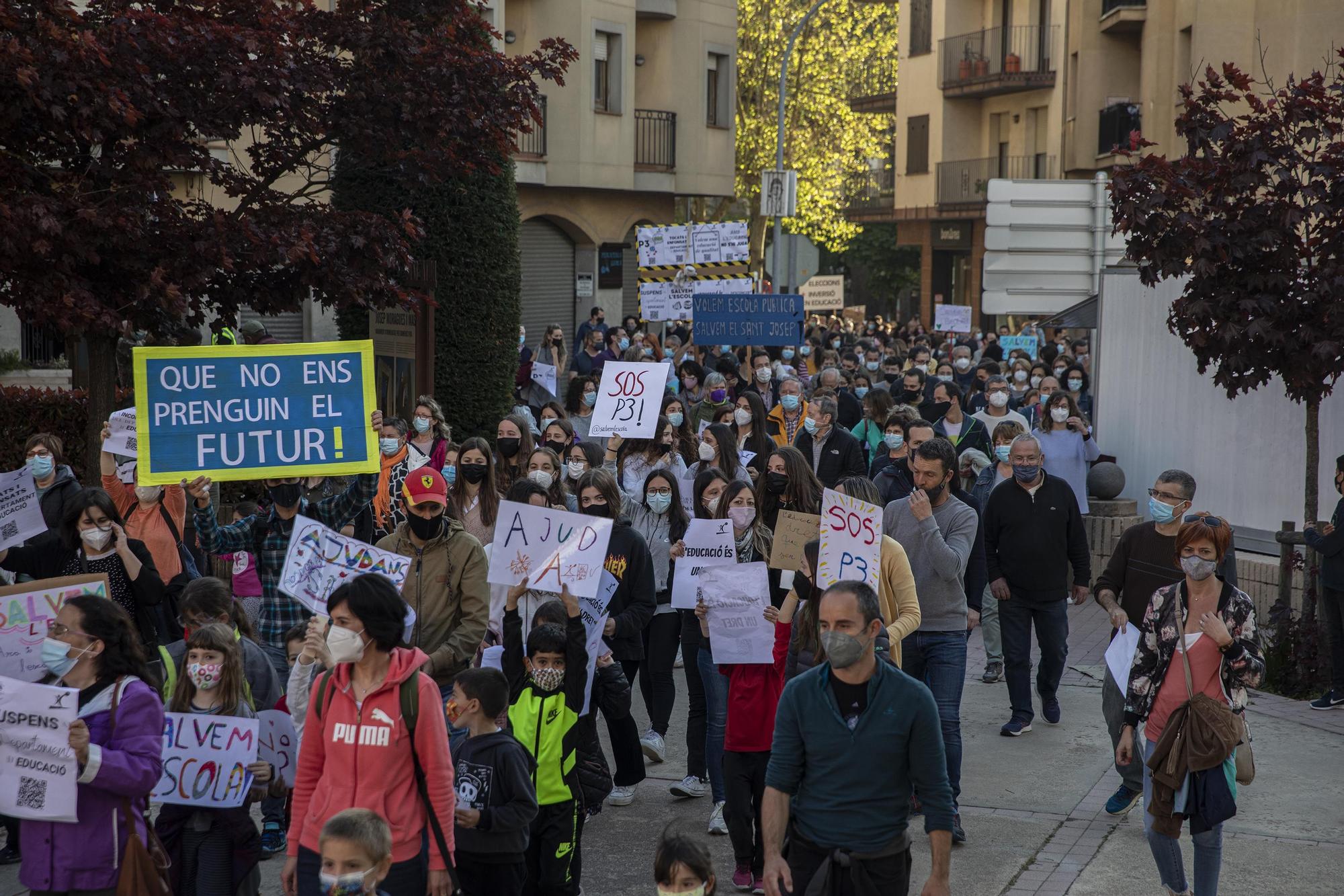 Mobilització a Sant Hilari per defensar la viabilitat de l'escola Sant Josep