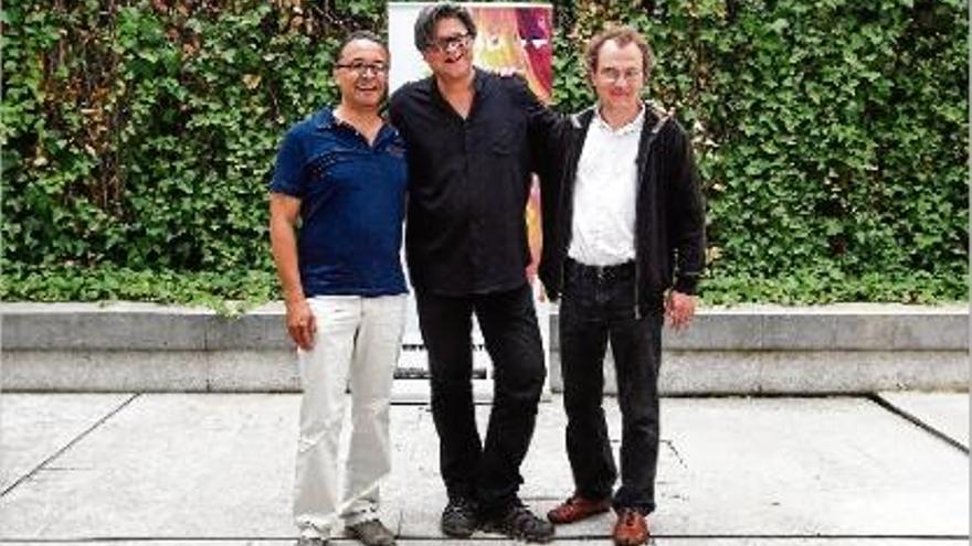 El director musical, Fausto Nardi; el director d&#039;escena Georgios Kapoglou i el dramaturg Andreas Zeissig.