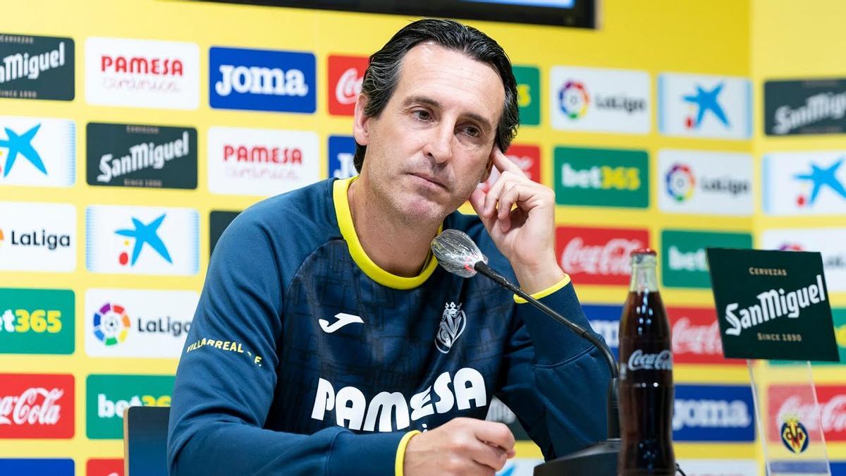 Unai Emery en rueda de prensa.