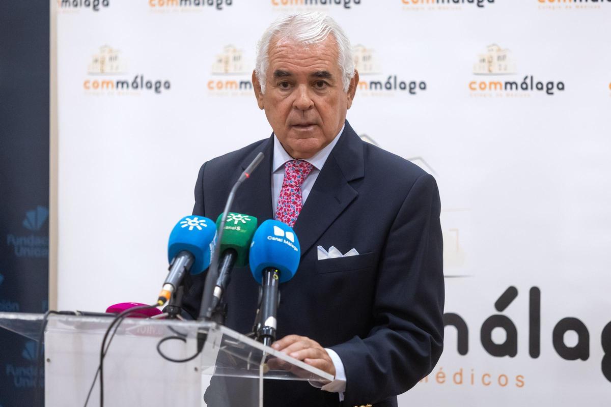 El doctor Pedro J. Navarro durante la rueda de prensa
