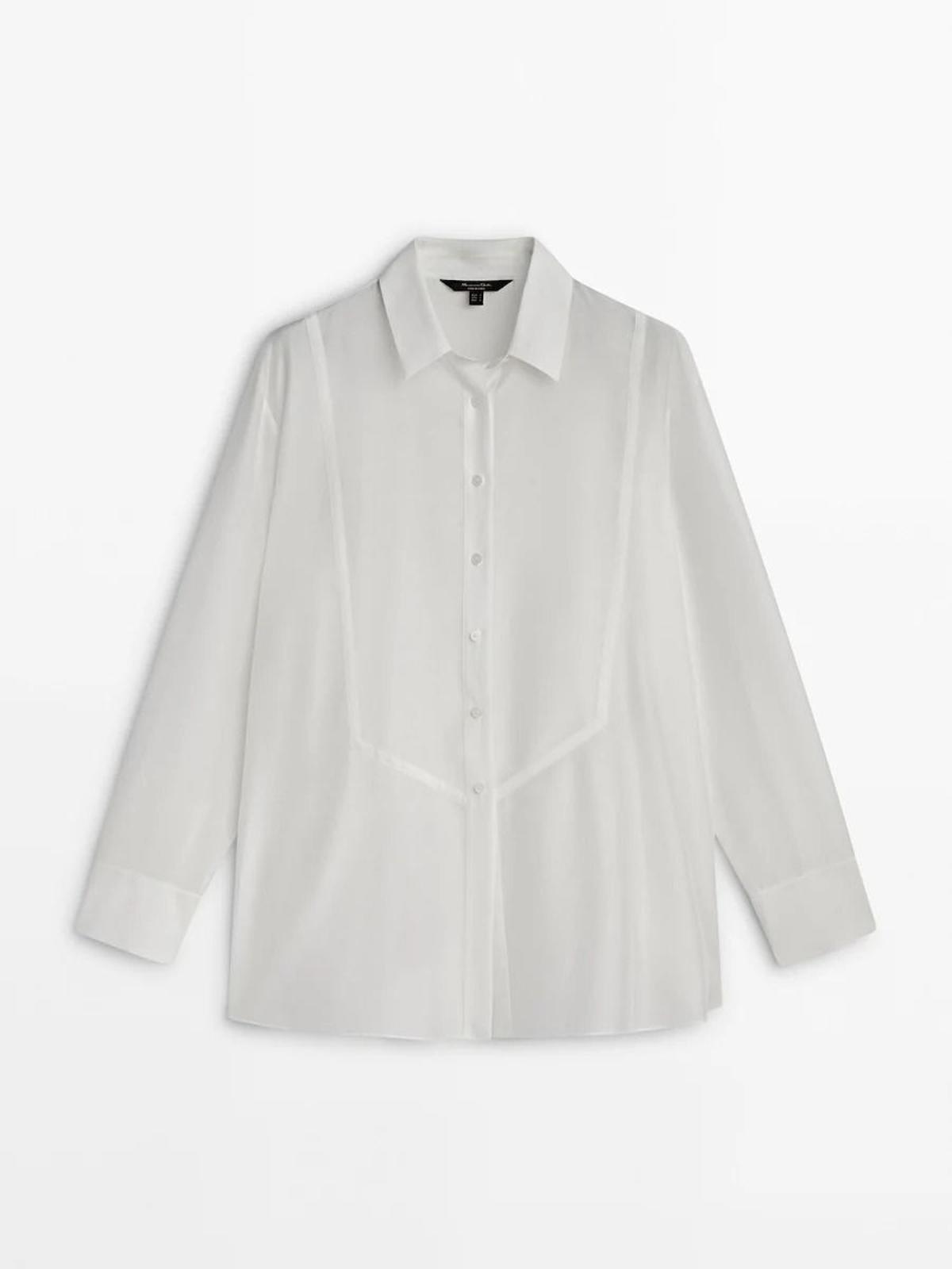 Camisa fluida detalle pechera