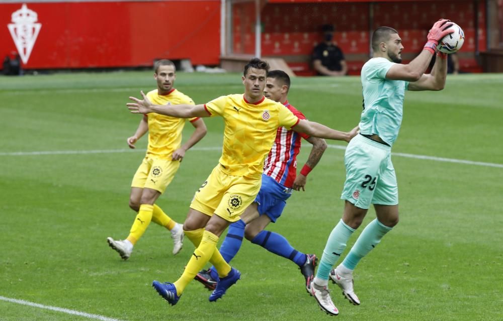 El partido entre el Sporting y el Girona, en imágenes