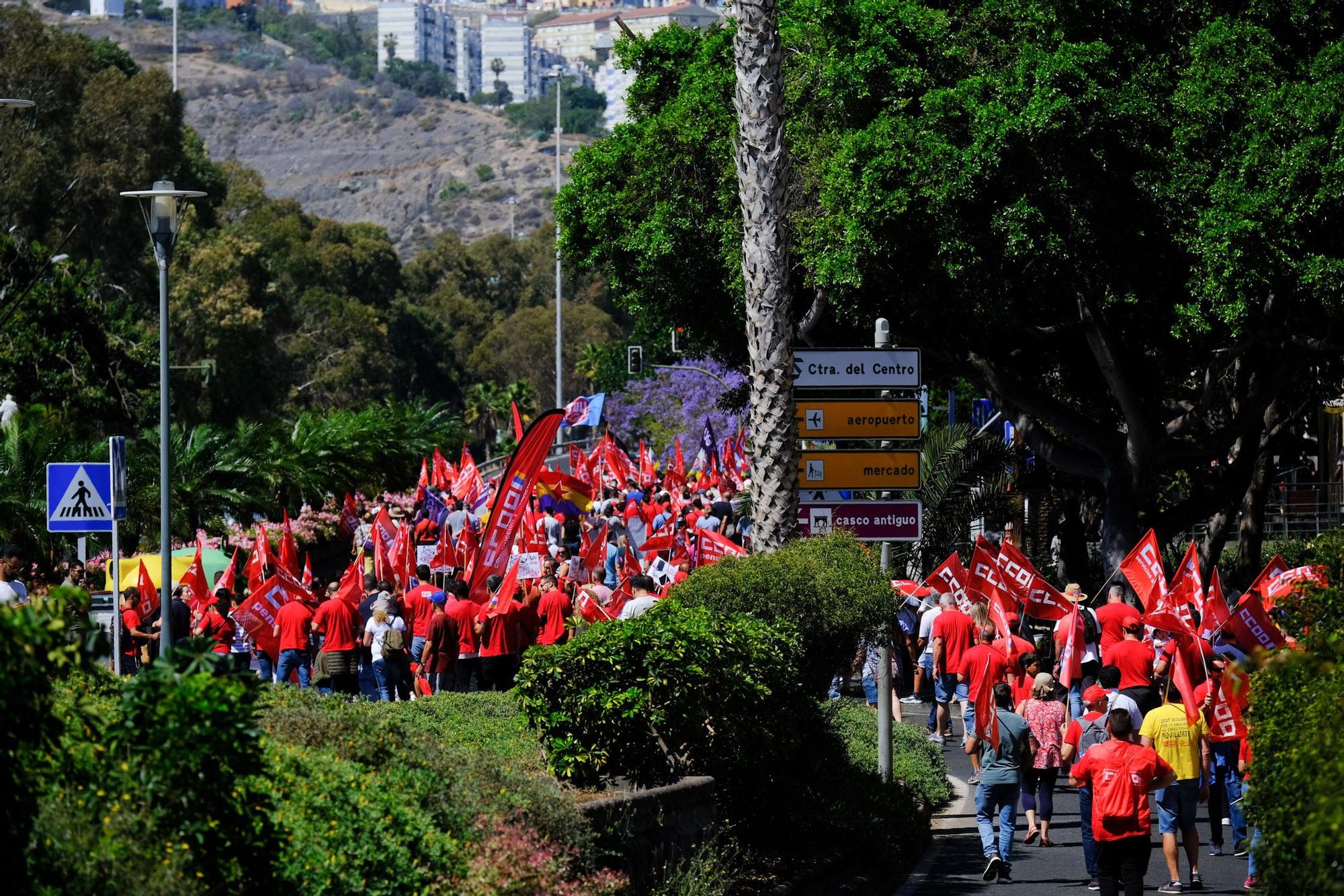 Manifestación por el Primero de Mayo en Las Palmas de Gran Canaria