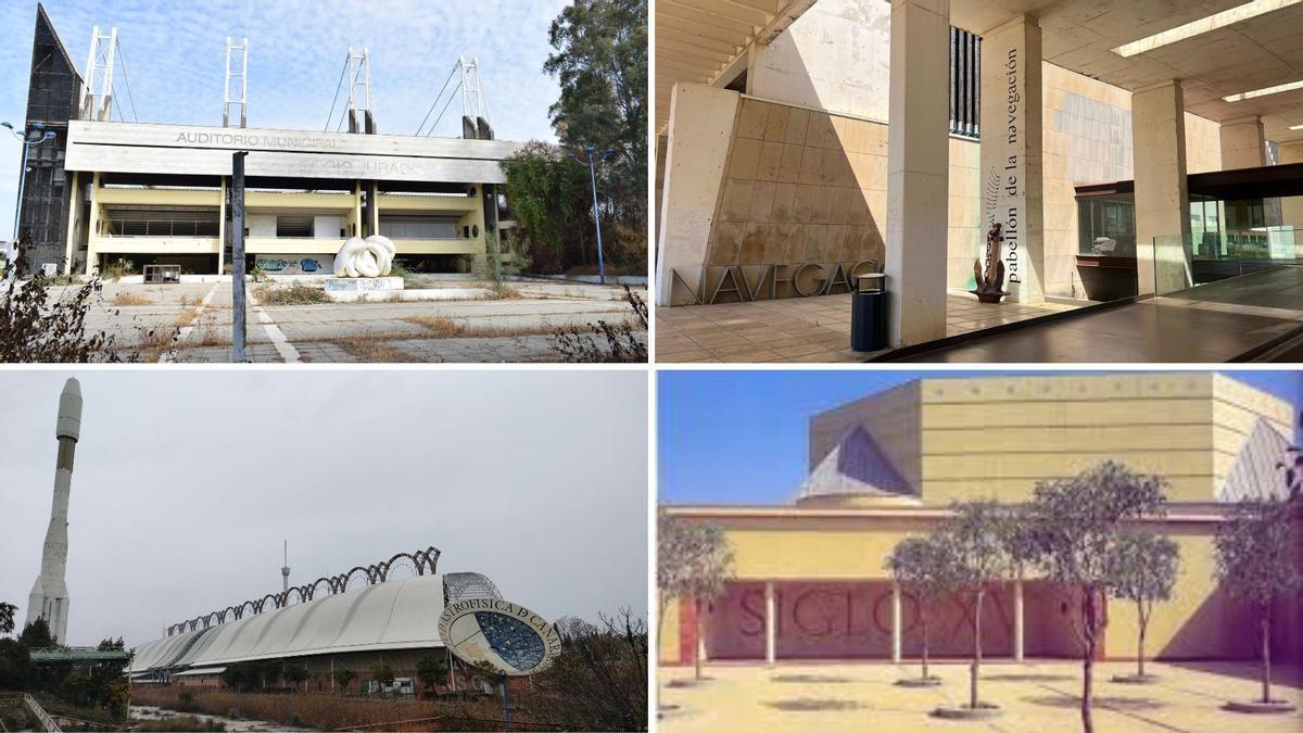 Auditorio Rocío Jurado, Pabellón de la Navegación, Pabellón del Siglo XV y el Pabellon del Futuro