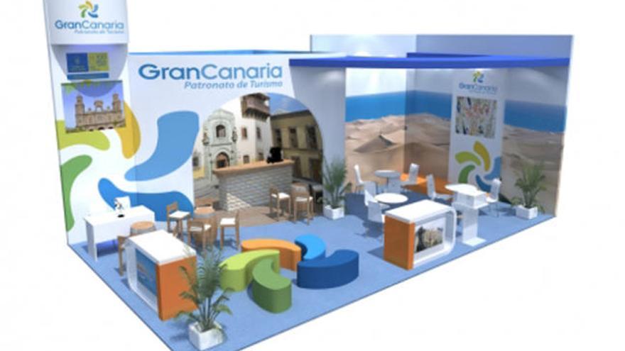 Maqueta del stand que Gran Canaria presentará en Fitur