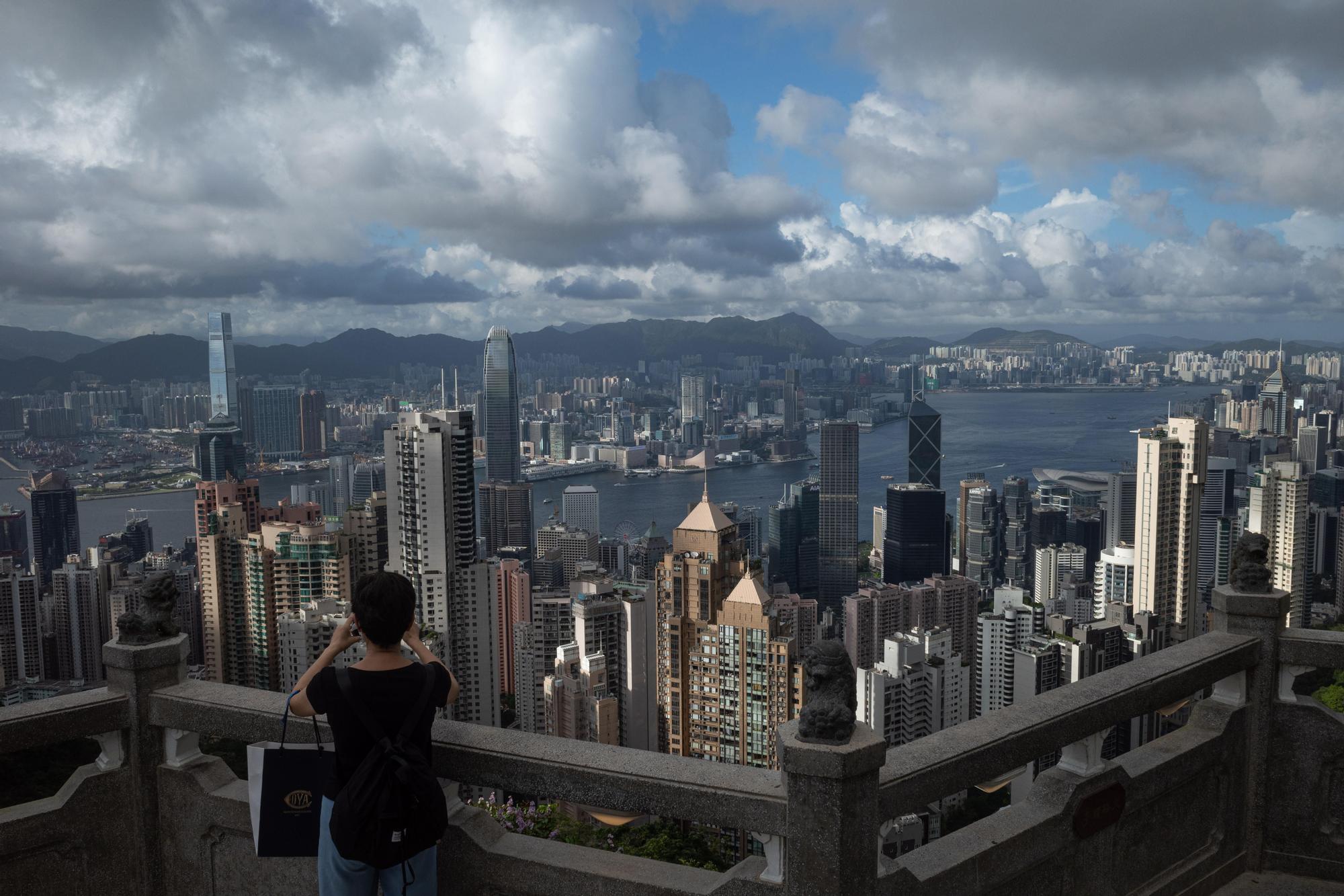 Hong Kong vista desde un rascacielos.