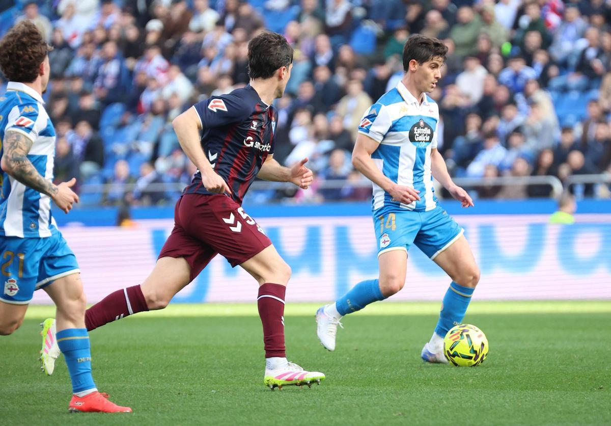 Riki, durante el partido ante el Eibar