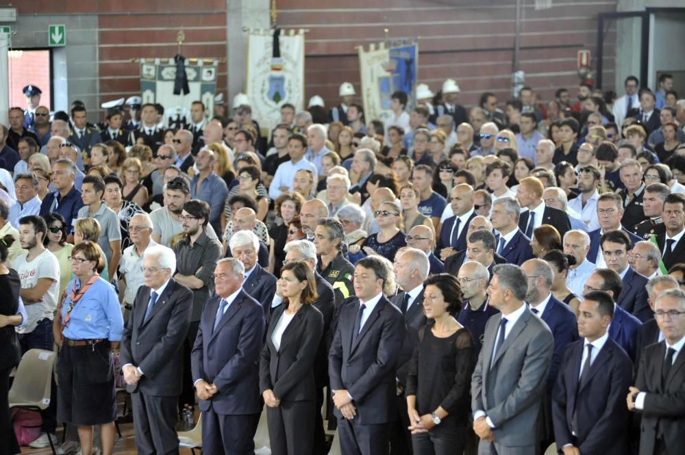 Funeral por las víctimas del terremoto de Italia