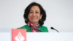 La presidenta del Santander, Ana Botín, durante la presentación de resultados de 2022