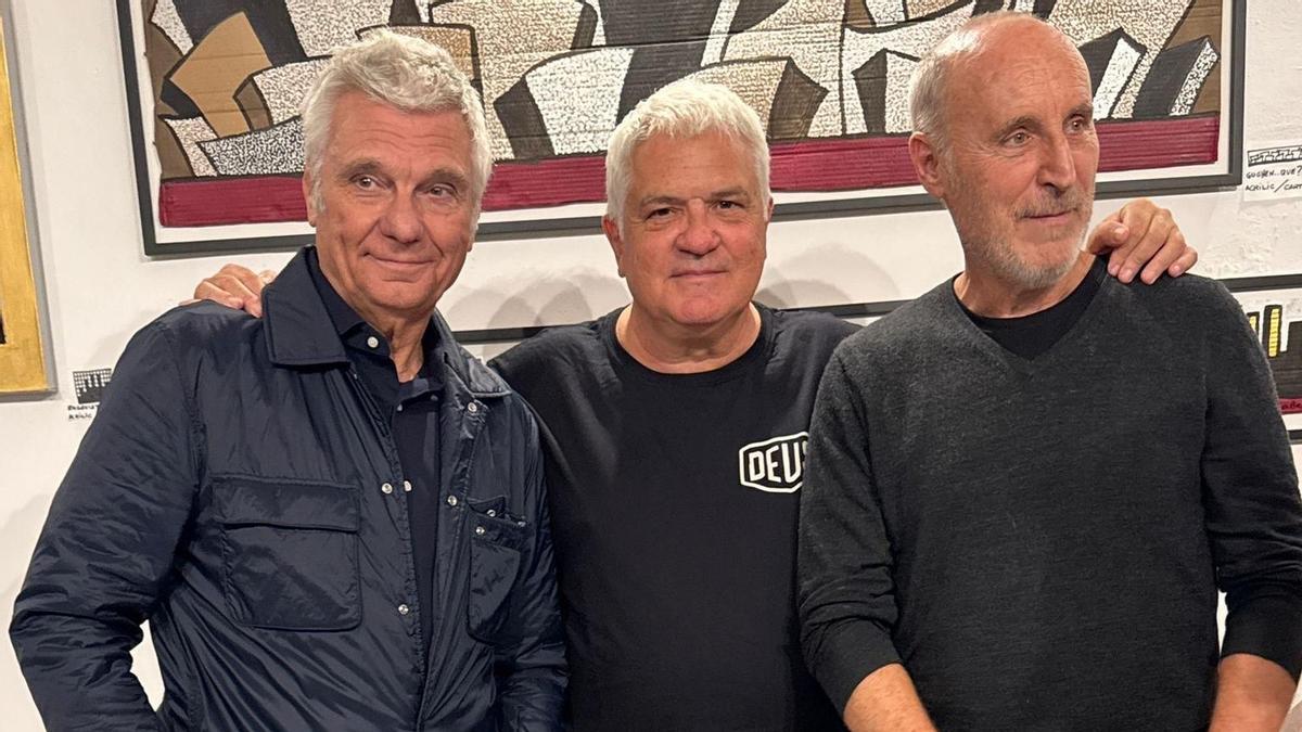 Tricicle en la exposición de Joan Gràcia