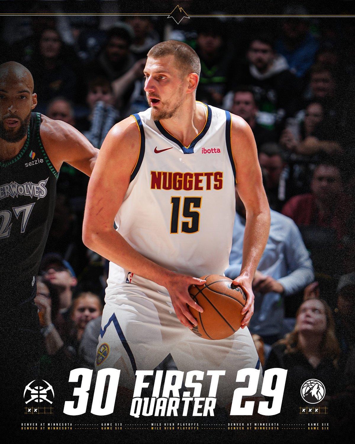 Nicola Jokic, ante los Timberwolves. antes de quedar eliminado del playoff de la NBA