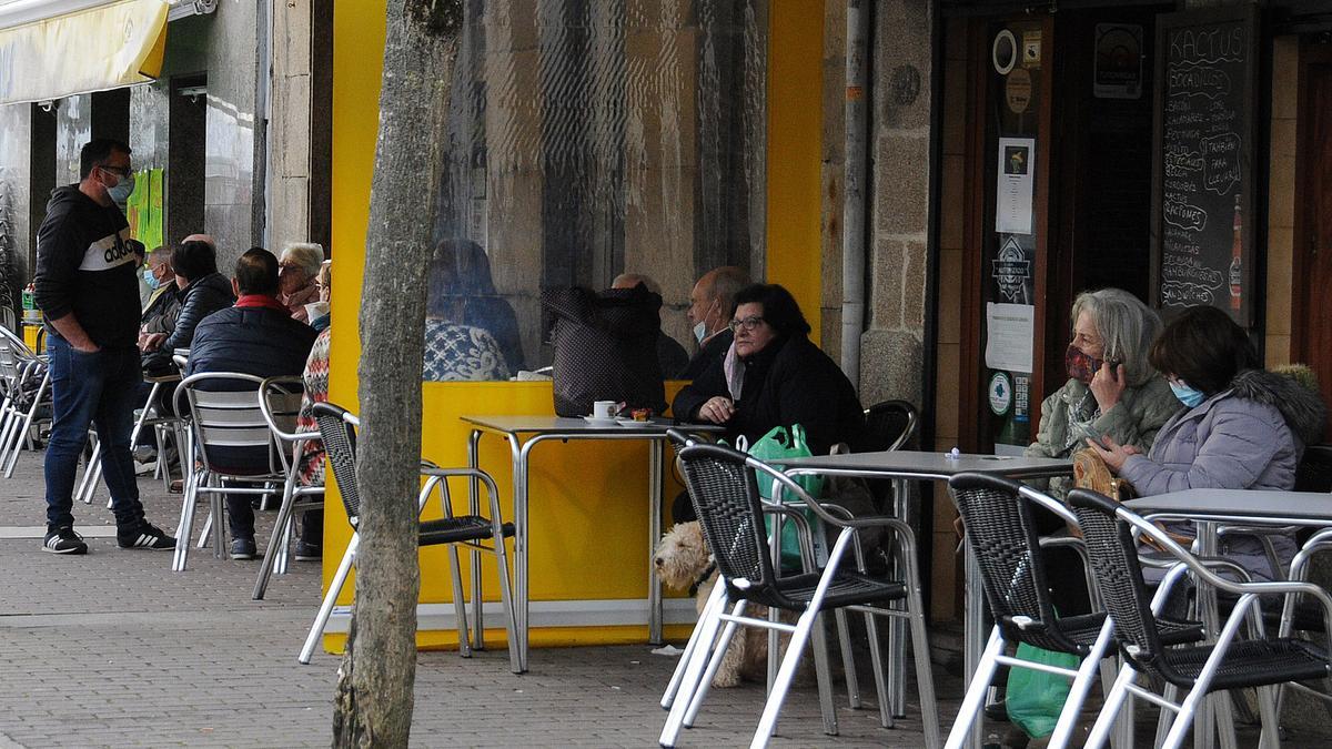 Una terraza en Cangas