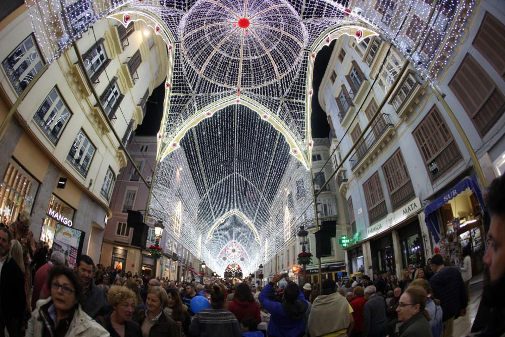 El encendido de las luces de Navidad de la calle Larios