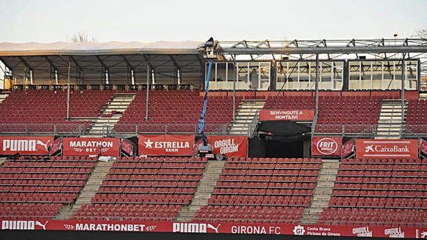 Montilivi L&#039;estadi es prepara per obrir de nou la zona coberta de Preferent