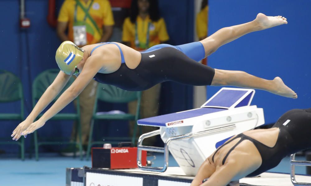 Mireia Belmonte toma la salida en una serie de 400 libres, en la que ha caído eliminada.