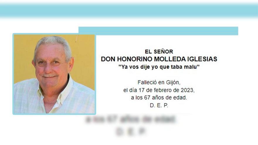 Así era Honorino, el &quot;gijonés alegre&quot; de la esquela viral: &quot;Le encantaría ver que está arrancando risas&quot;