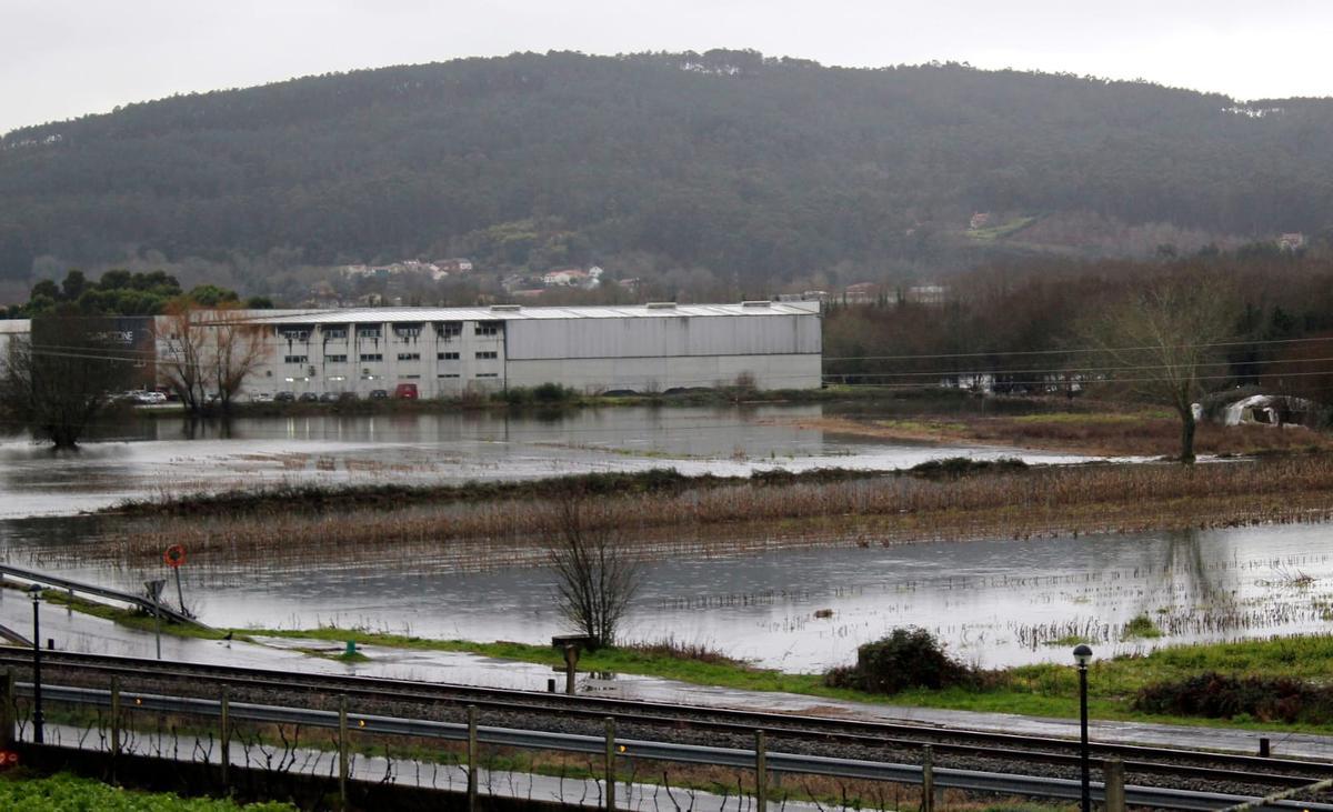 Zona anegada en Padrón