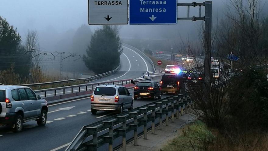 Cues a l&#039;alçada del desviament cap a l&#039;autopista, aquest dimarts al matí