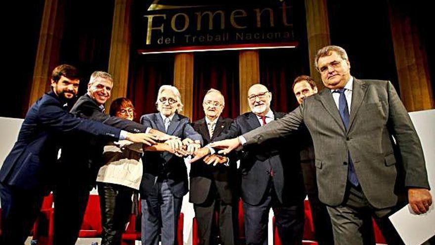 L&#039;acte unitari organitzat per Foment i Pimec, «A favor del progrés a Catalunya».