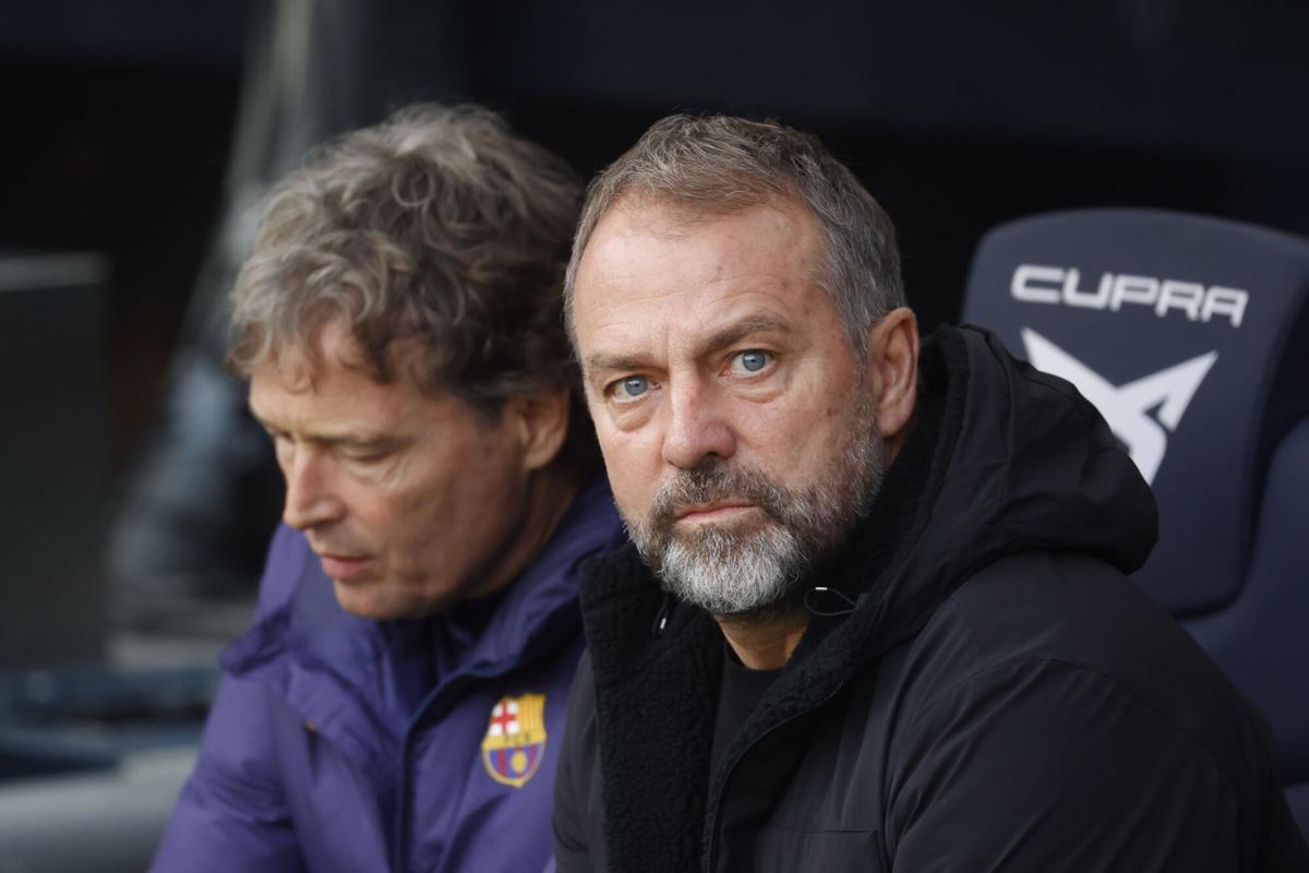 Hansi Flick, en su estreno en el Spotify Camp Nou