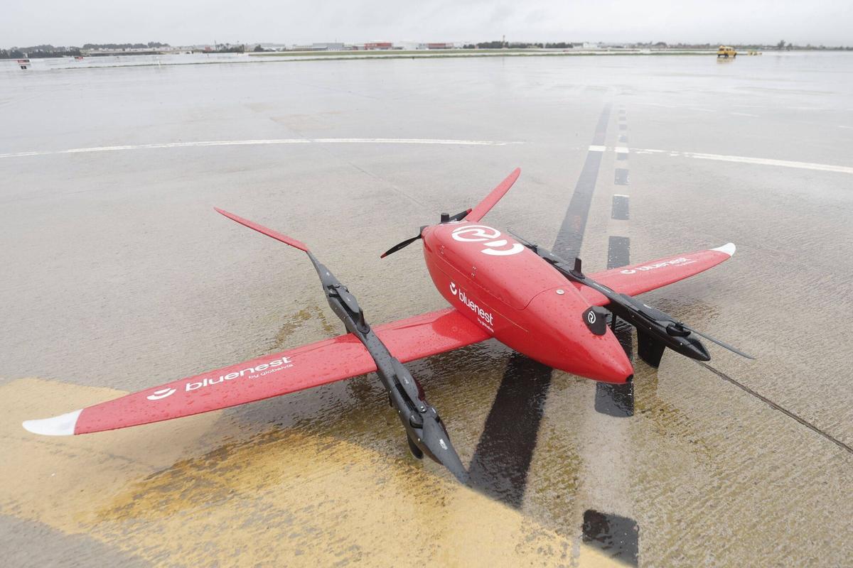 El aeropuerto de Palma acoge una demostración del vuelo de un dron que transporta órganos o sangre entre islas
