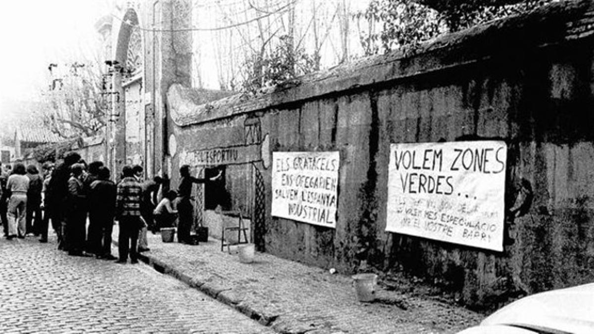 El parque de la Espanya Industrial, ganado tras años de lucha vecinal.