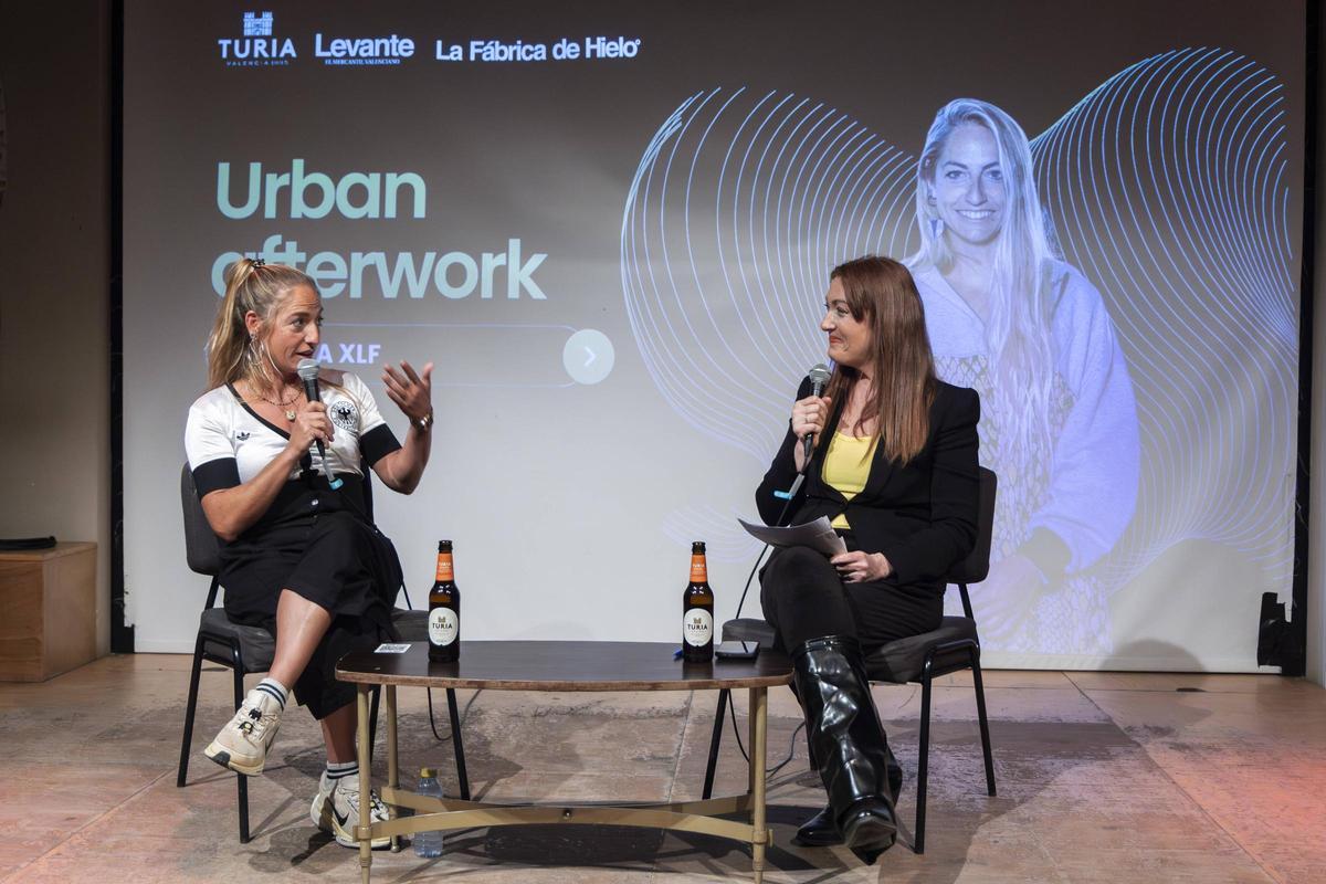 Julieta XLF y Beatriz Carrascosa este jueves en la Fábrica de Hielo.