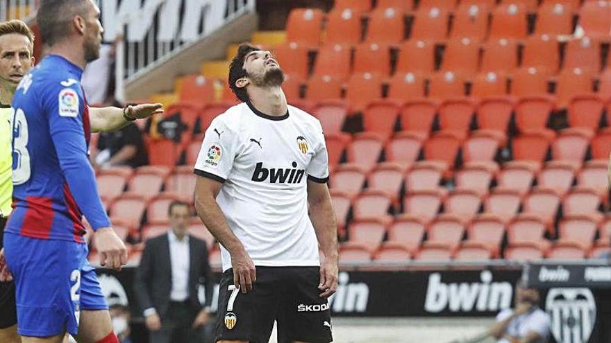 Gonçalo Guedes, en el partido contra el Eibar.