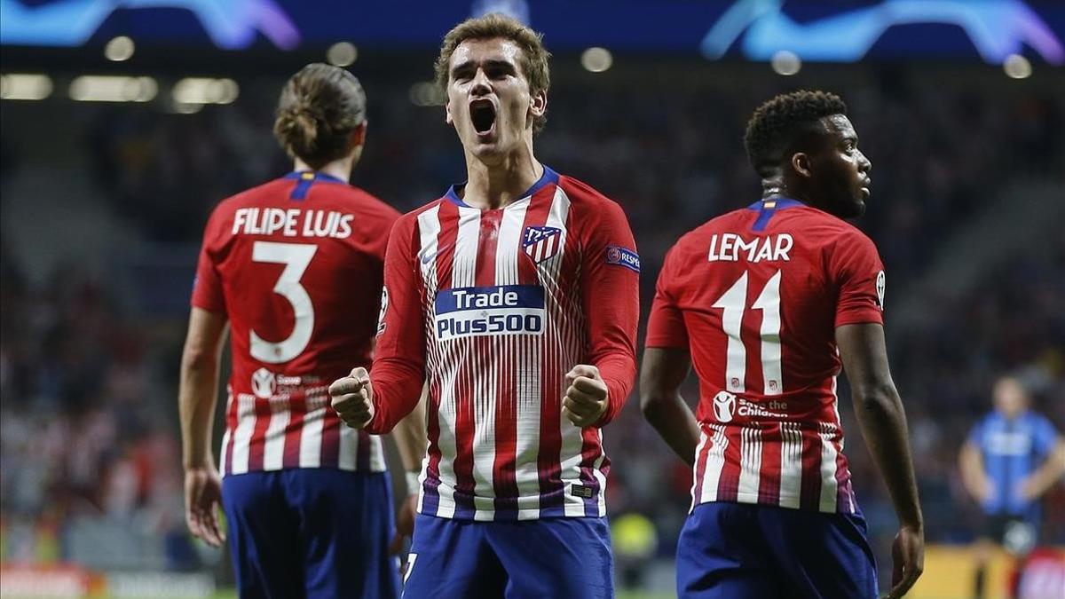 Griezmann celebrando un gol en el Wanda Metropolitano