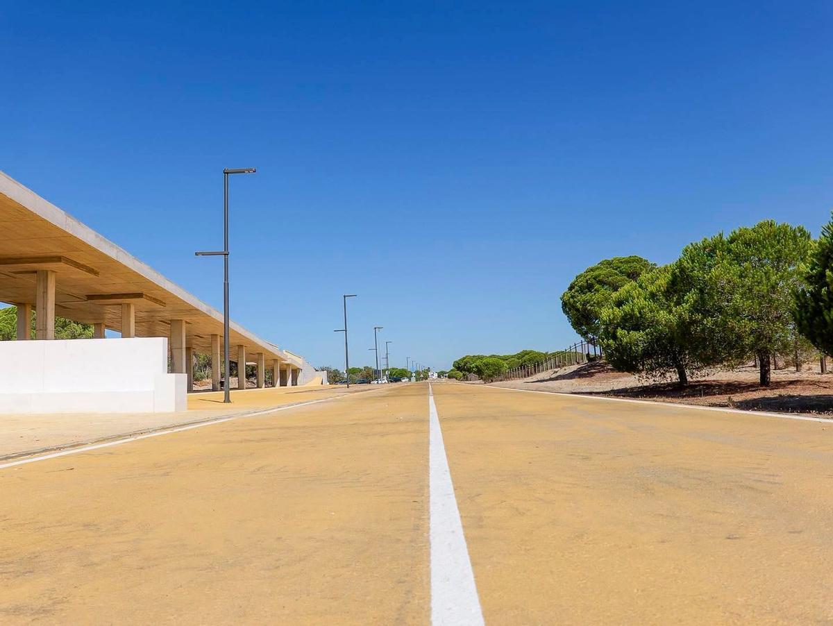 Acto de inauguración del mirador 'Puerta de Doñana'.