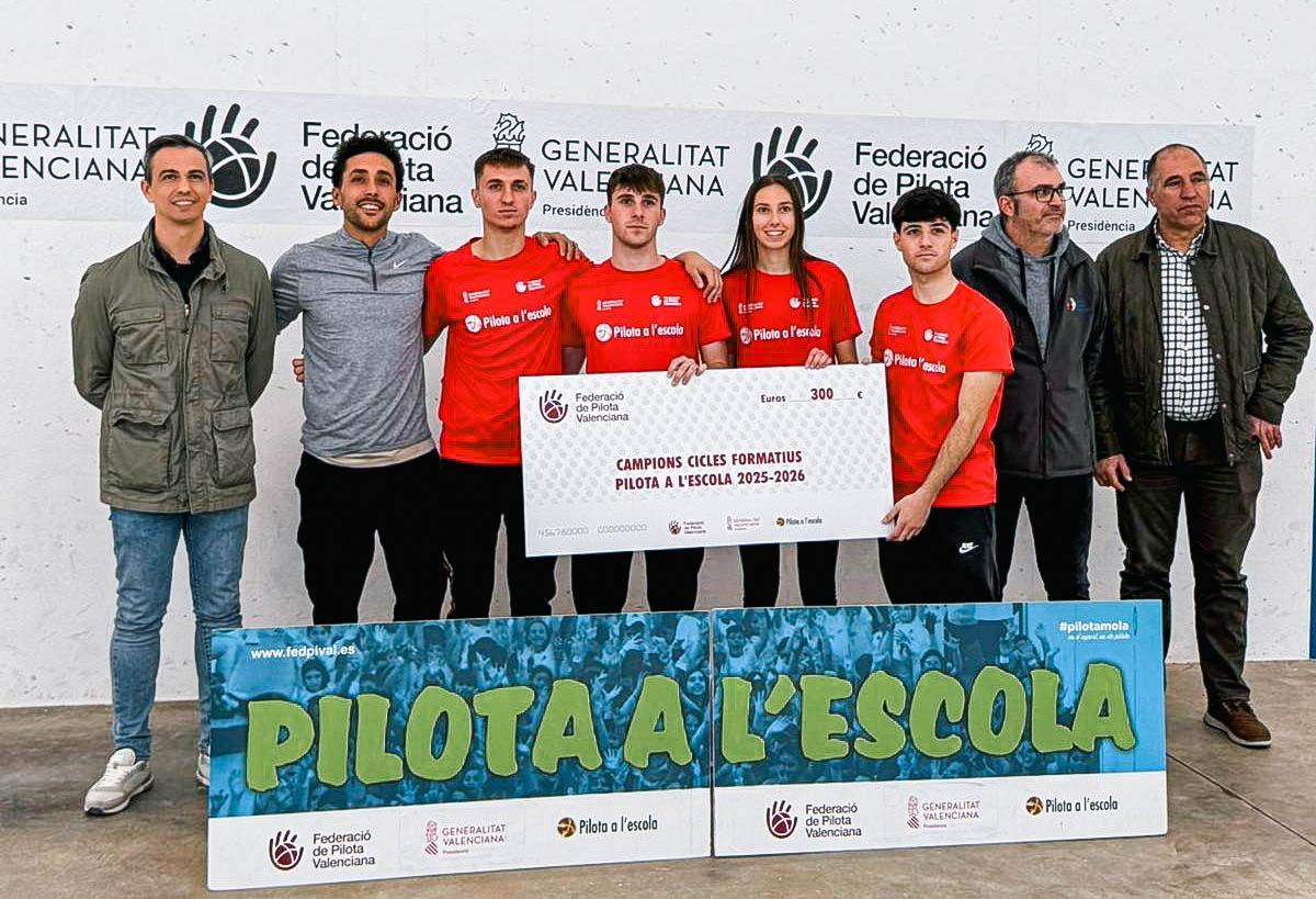 El Col·legi Los Naranjos de Gandia és el nou campió de les finals de Cicles formatius de Pilota a l'Escola 2025-2026.