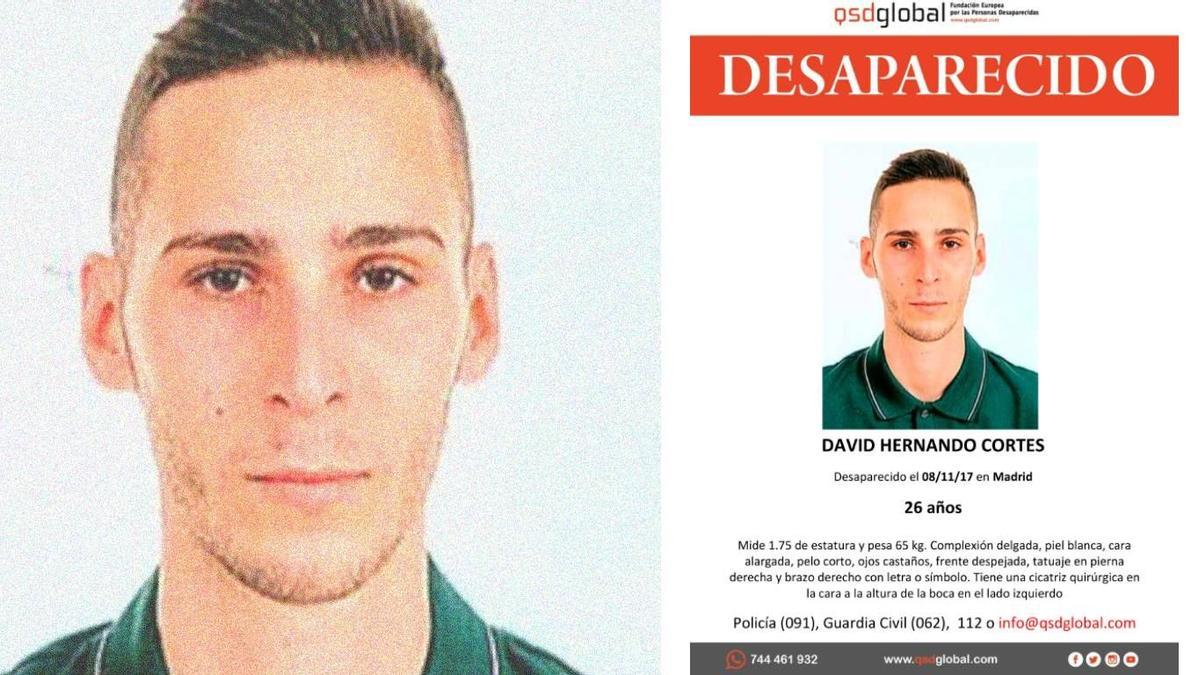 Cartel con la alerta por su desaparición