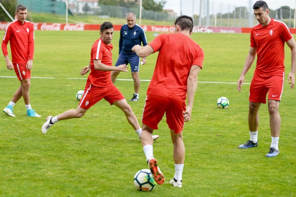 Entrenamiento del Sporting, viernes