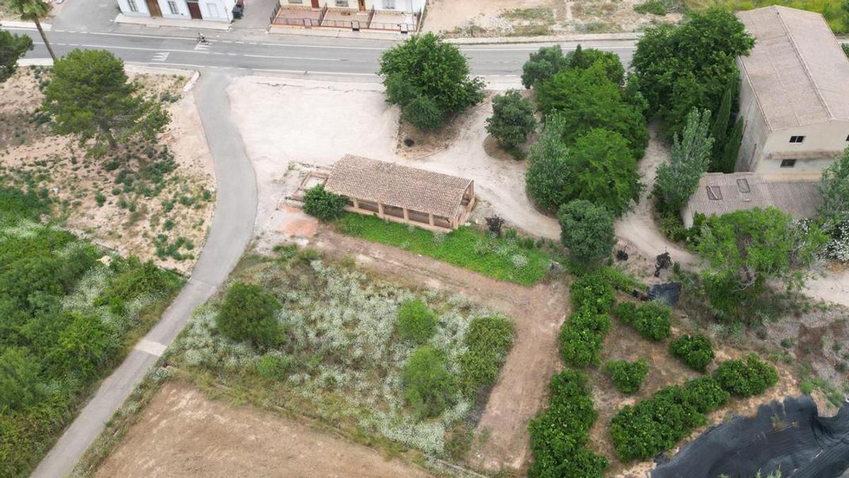 Vista aérea del lavadero de Gavarda.