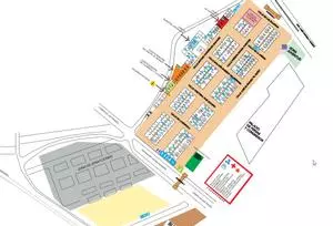 Plano de las casetas del Real en la Feria de Málaga 2026