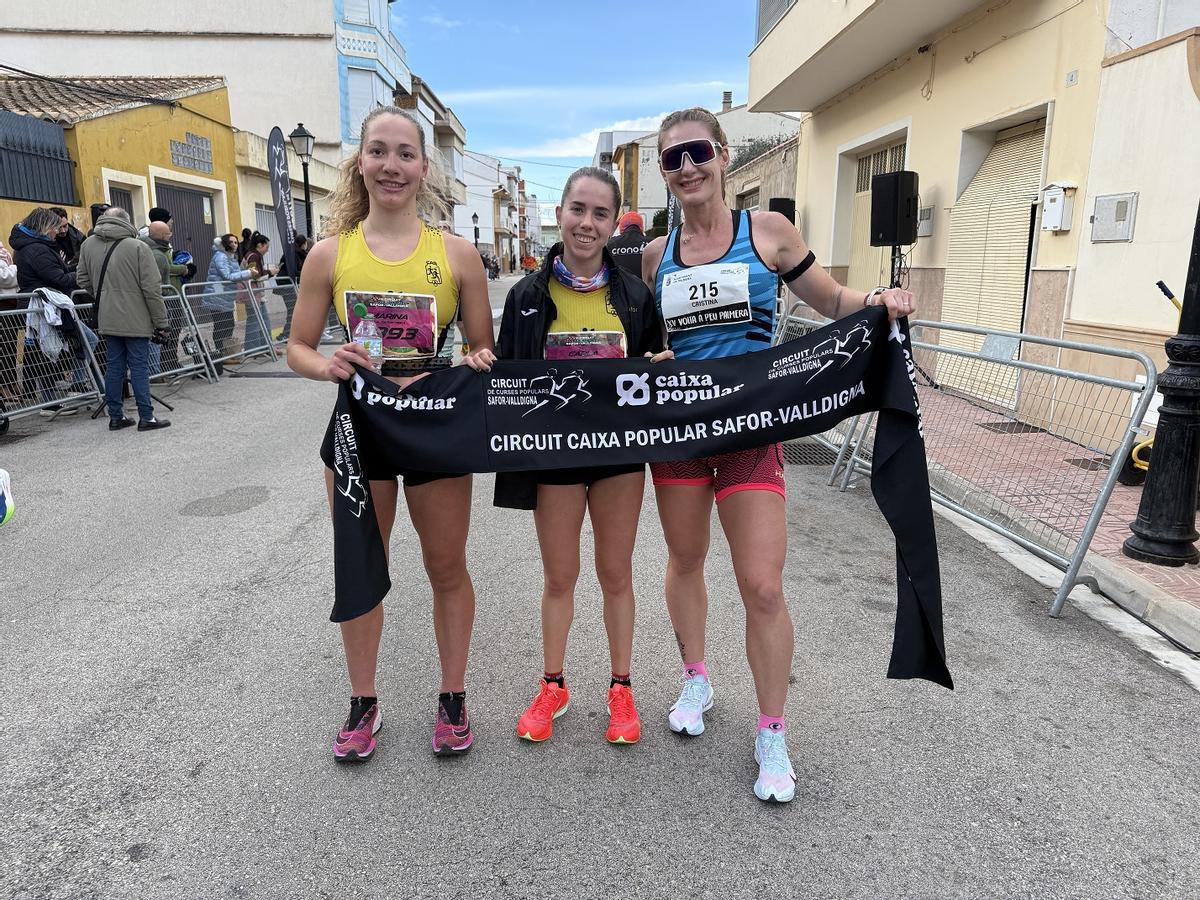 El podio femenino en Palmera