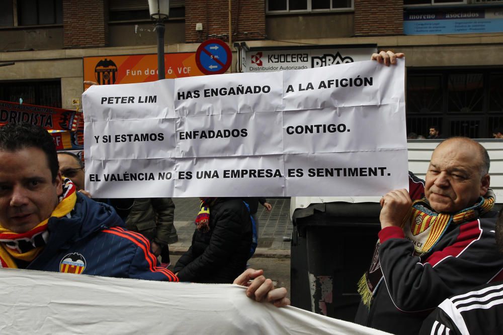 Protestas de la afición del Valencia CF