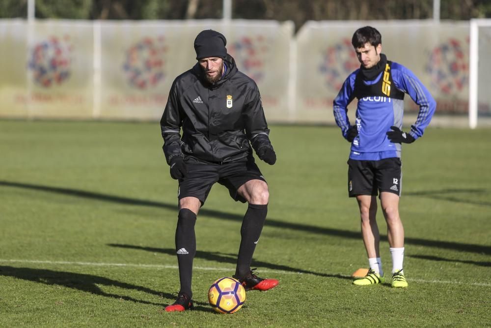 Entrenamiento del Real Oviedo en El Requexón