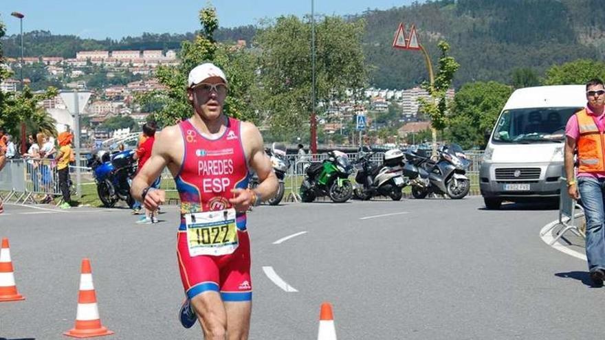 Luis Paredes en la prueba del domingo por el circuito de Pontevedra.