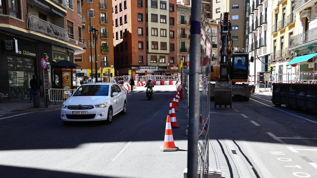 Las obras en el Coso avanzan a buen ritmo y se preparan ya para cortar el tráfico de Don Jaime I en unas semanas