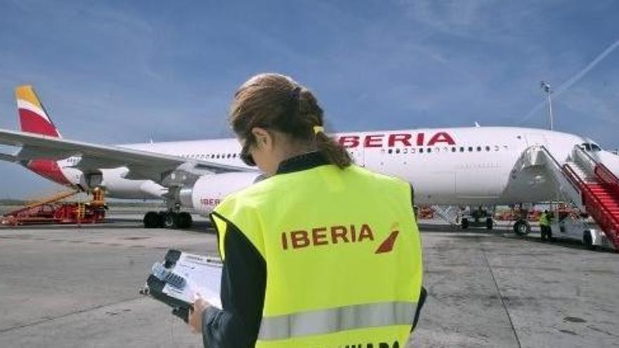 Un avión de Iberia.