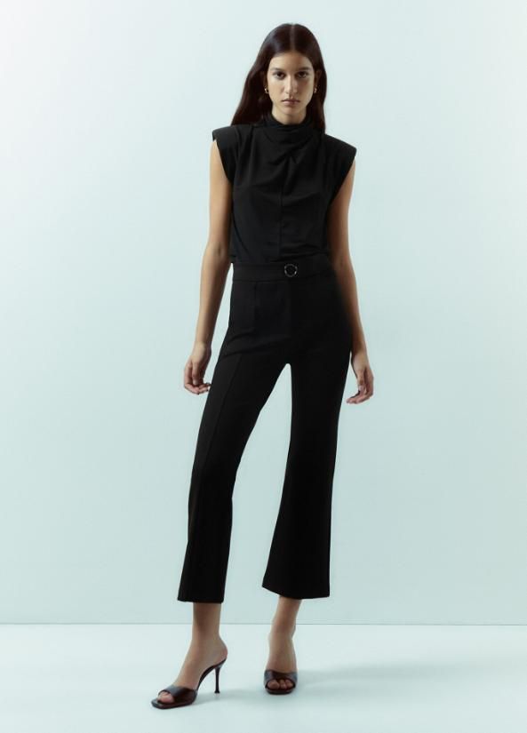LEGGING FLARE DE CINTURA ALTA, CIERRE CREMALLERA Y BOTONES