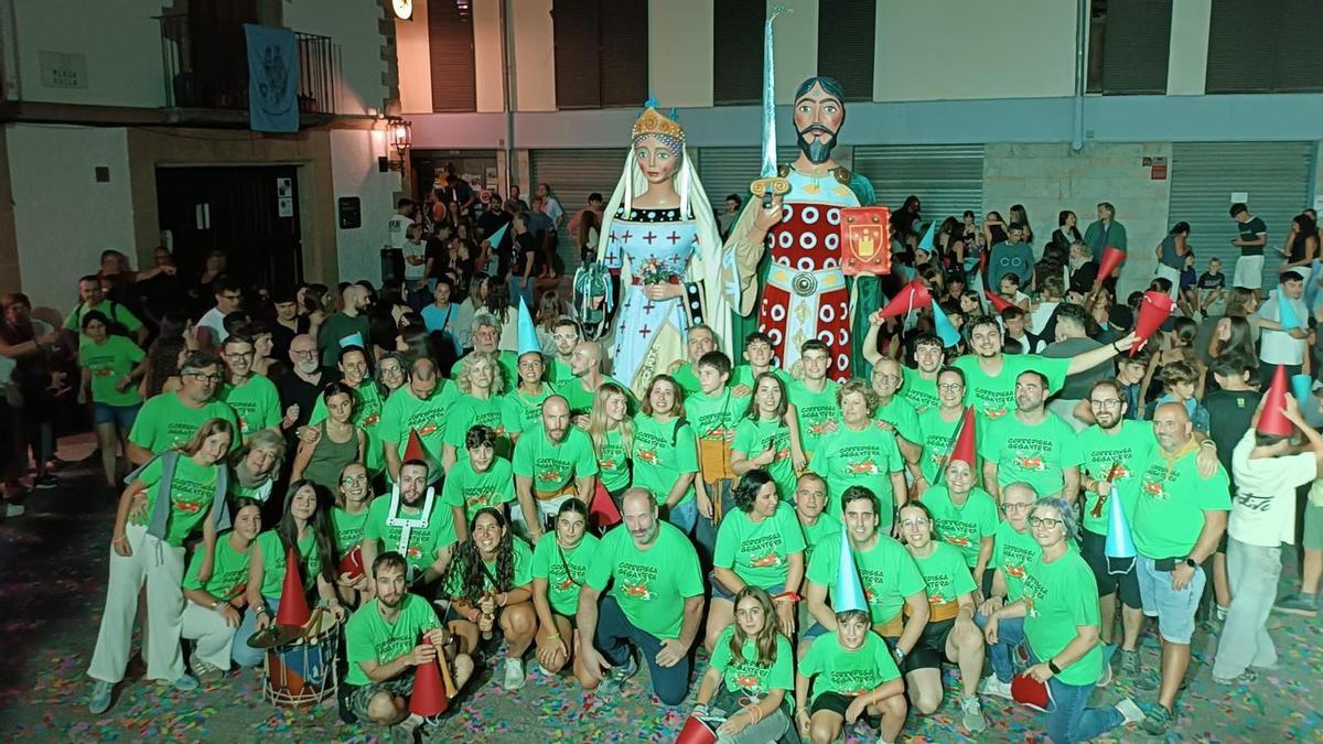 La Colla de Geganters i Grallers de Castellterçol durant la Corredissa, dimarts passat