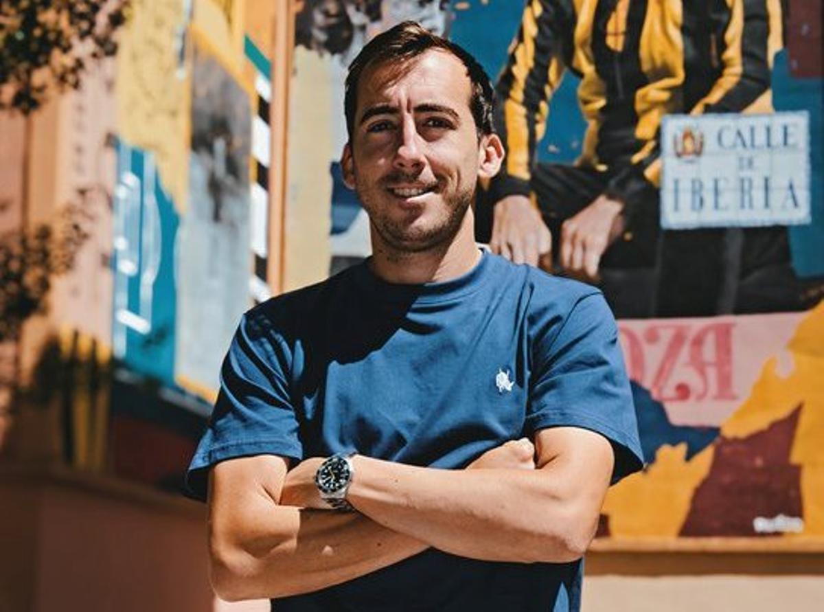 Rubén Díez, 'Jamelli', en una calle zaragozana.