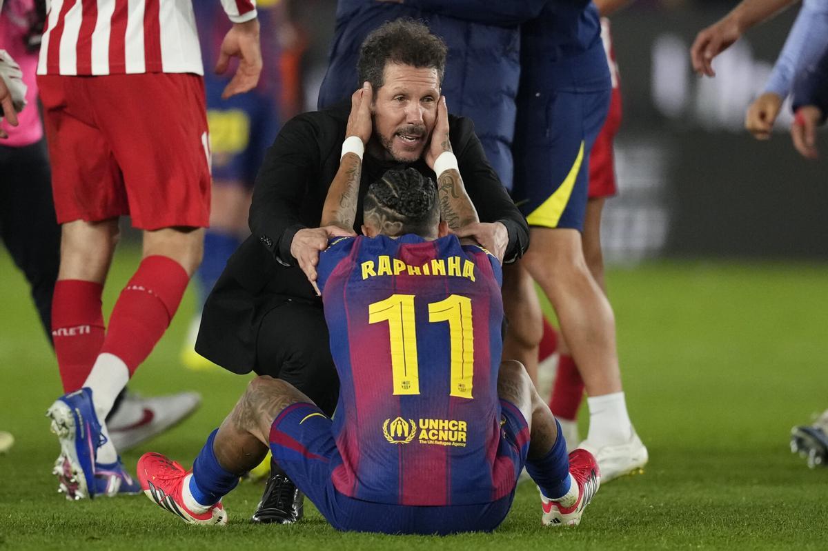 Simeone consoló a Raphinha