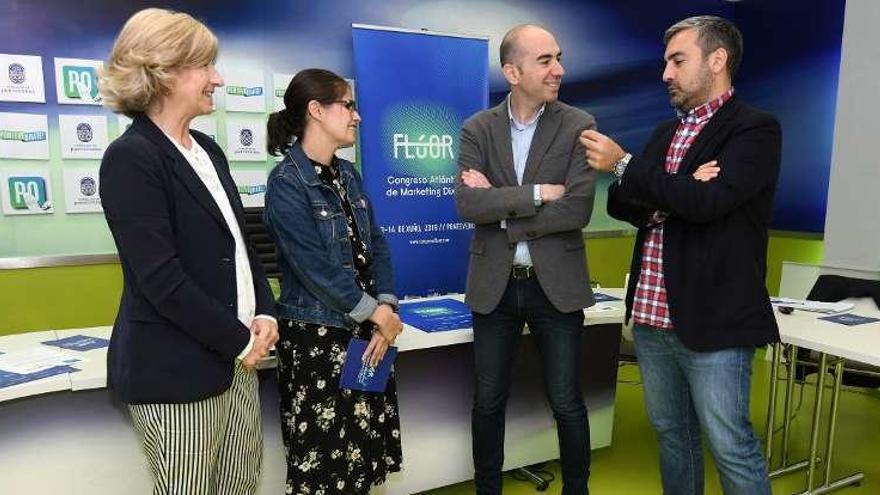 Blanca García Señoráns, Anabel Gulías, Alberto Garnil y Xosé Luis Reza. // G. Santos