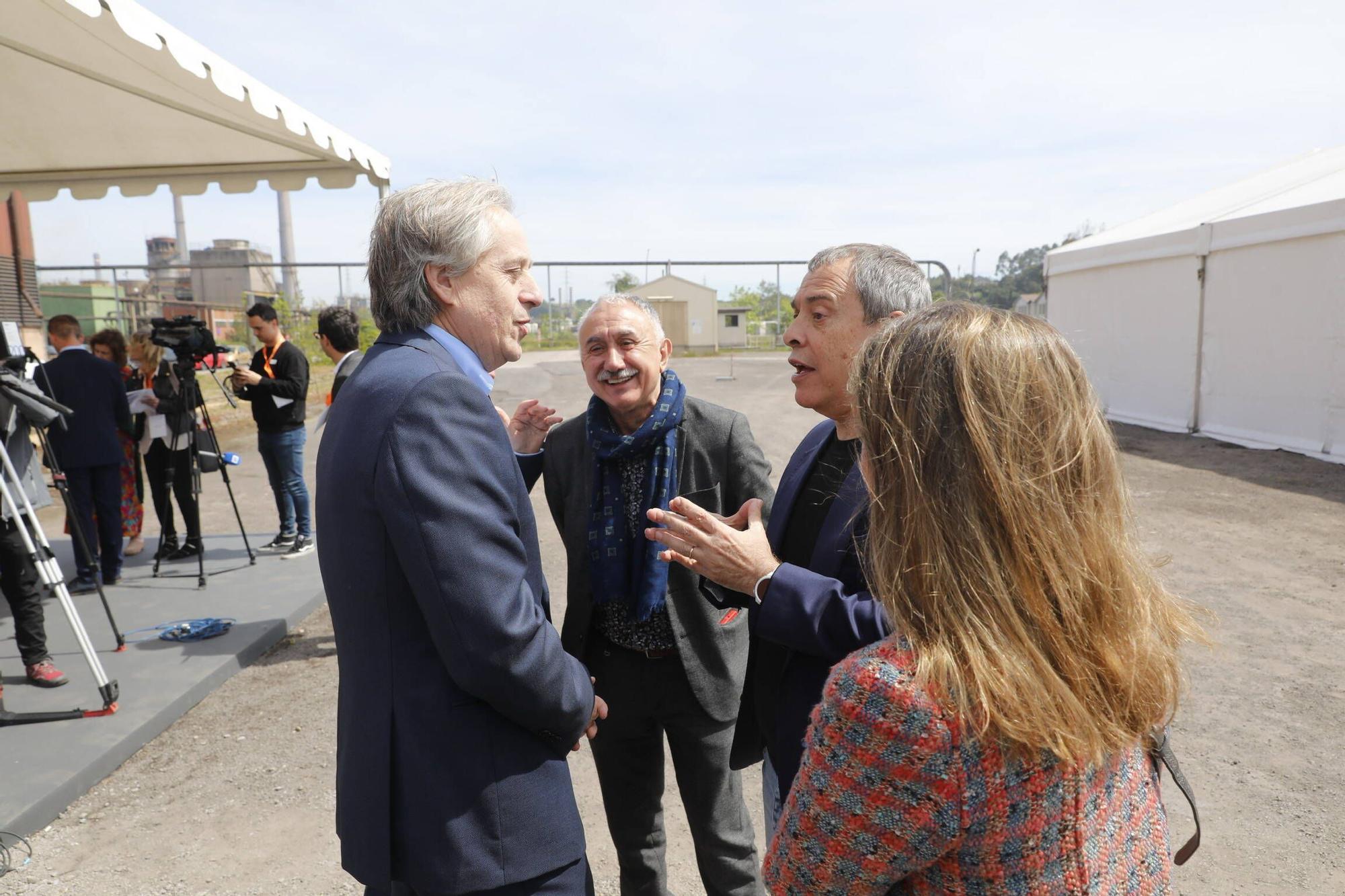 EN IMÁGENES: Así fue la inauguración de las obras para el horno eléctrico hídribido de Arcelor en Gijón